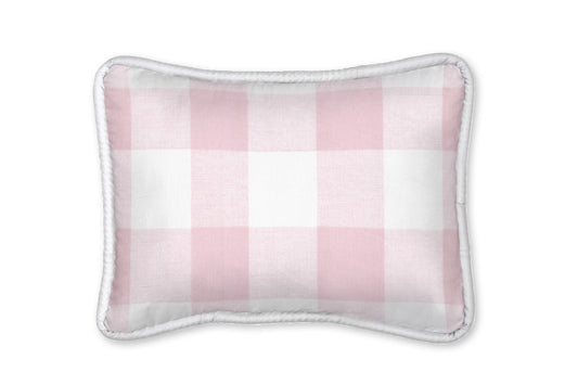 Floral and Pink Buffalo Plaid Decorative Pillow - New Arrivals Inc