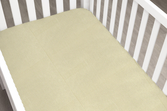 Gold Sparkle Stripe Crib Sheet - New Arrivals Inc