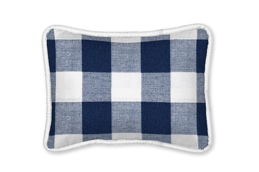 Gray and Navy Buffalo Plaid Decorative Pillow