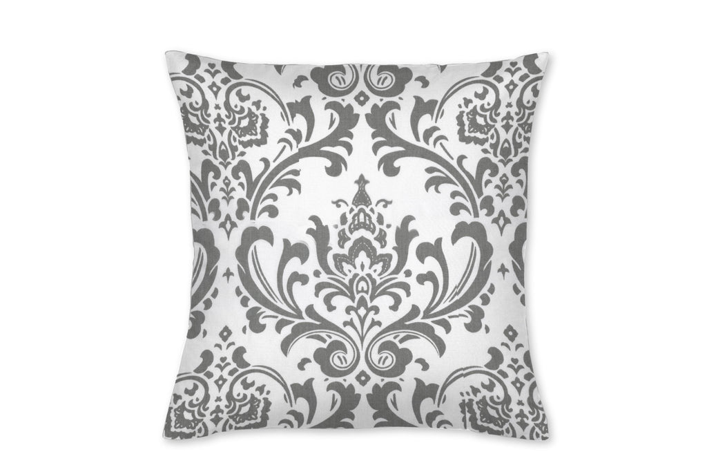 Pink and Gray Traditions Throw Pillow