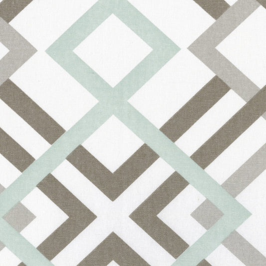 Robins Egg and Taupe Geometric Swatch - New Arrivals Inc