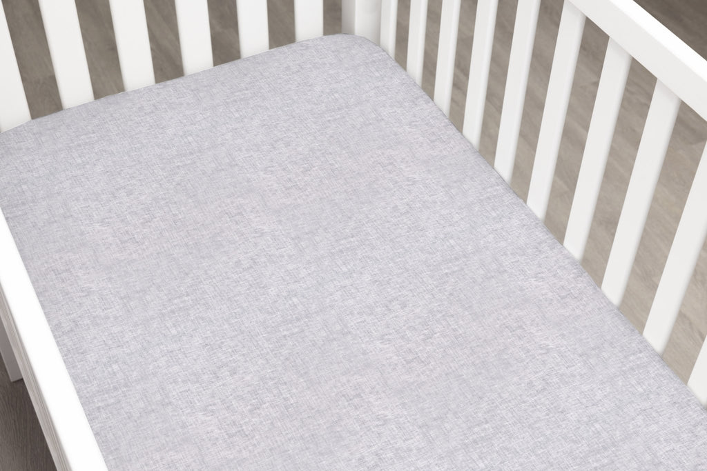 Sea Salt Linen Crib Sheet
