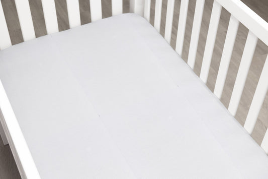 Solid Silver Gray Crib Sheet - New Arrivals Inc