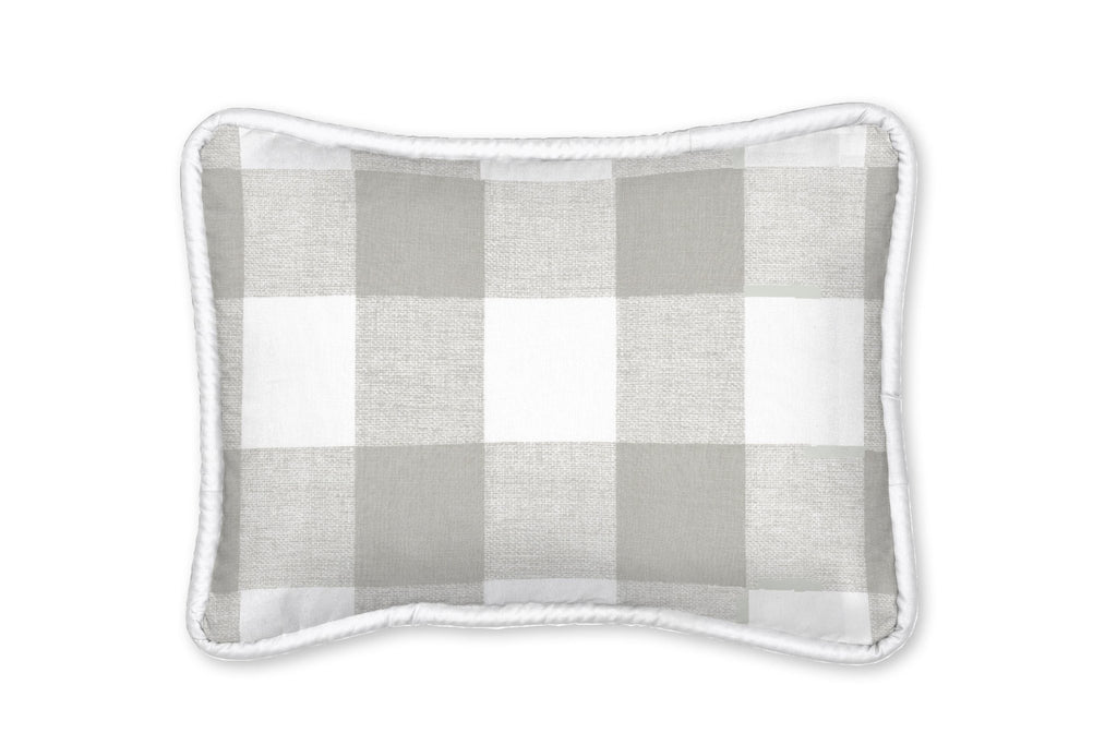 White and Gray Buffalo Plaid Decorative Pillow