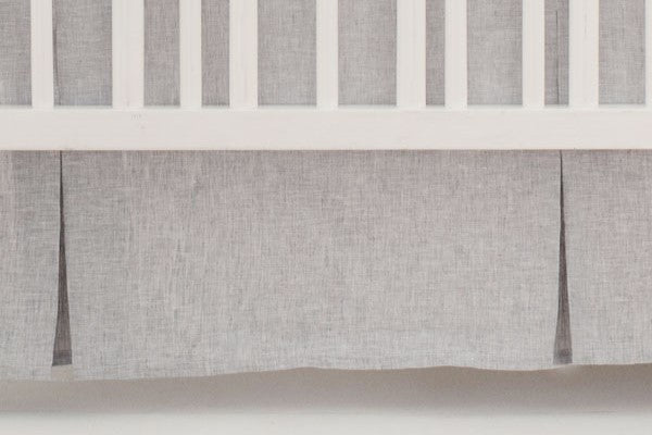 Ashland Gray Linen Crib Bedding - 2 Piece Set - New Arrivals Inc
