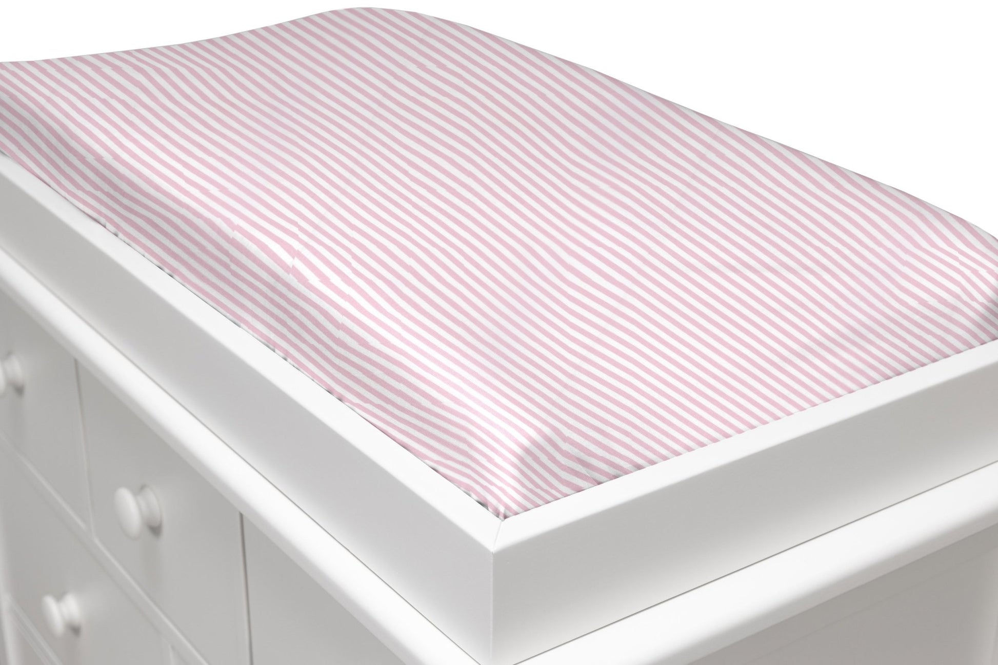 Baby Pink Stripe Changing Pad Cover - New Arrivals Inc