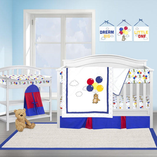 Bears and Balloons 10 Piece Crib Bedding Set - New Arrivals Inc