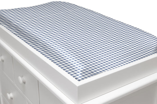Blue Gingham Changing Pad Cover - New Arrivals Inc