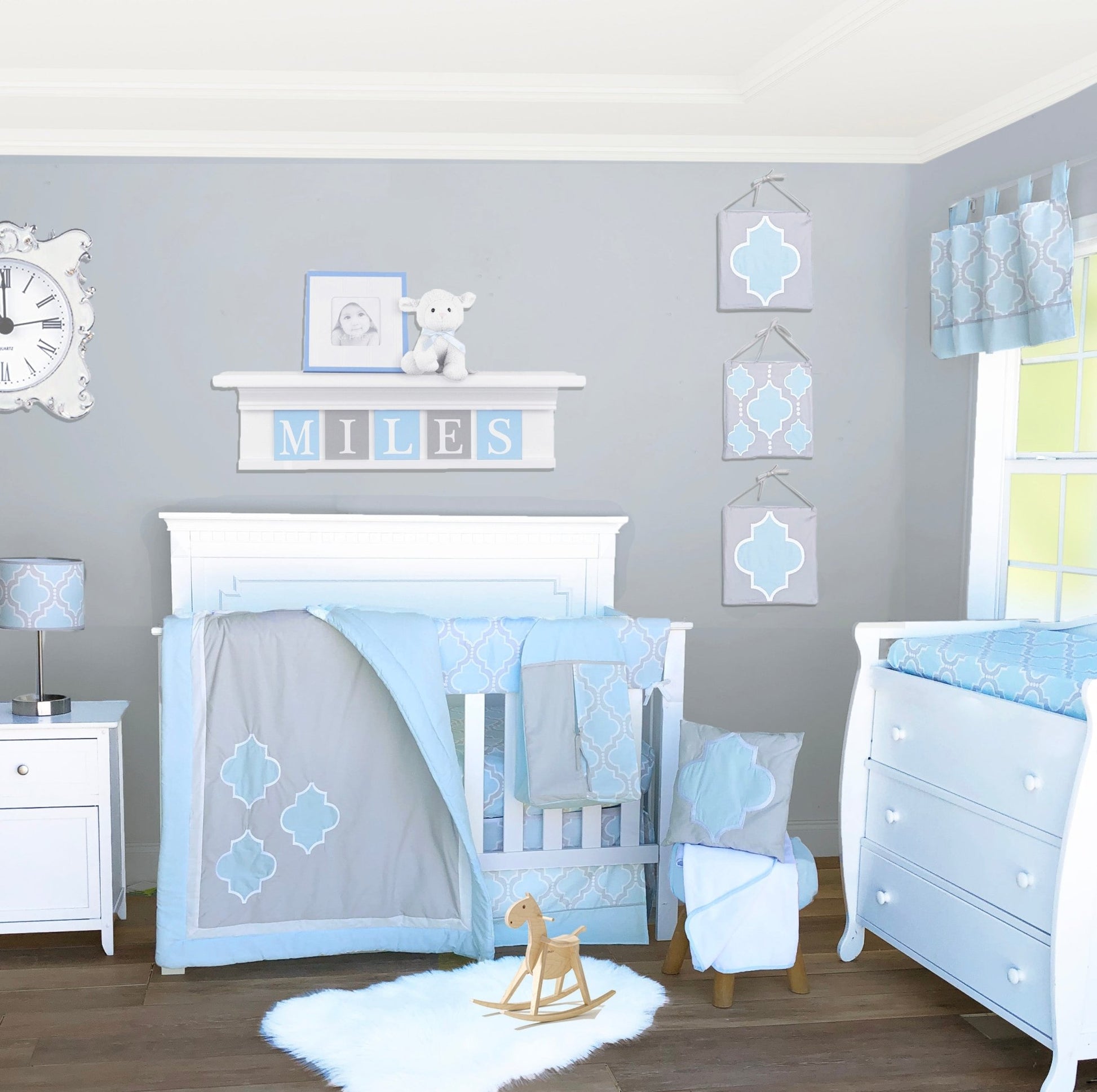 Blue Medallion 10 Piece Crib Bedding Set - New Arrivals Inc