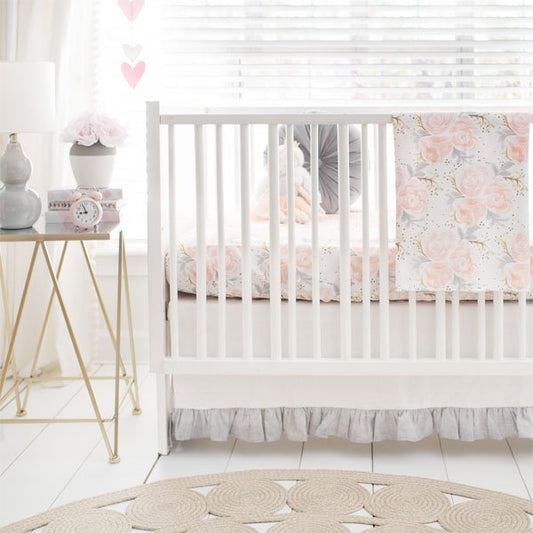 Briar Rose Floral Crib Bedding - 2 Piece Set - New Arrivals Inc