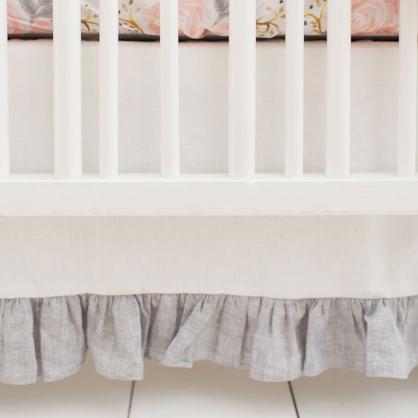 Briar Rose Floral Crib Skirt - New Arrivals Inc