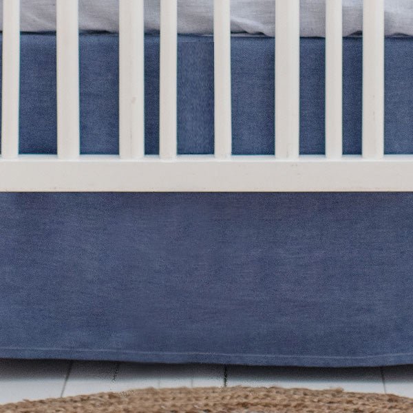 Navy blue best sale crib skirt