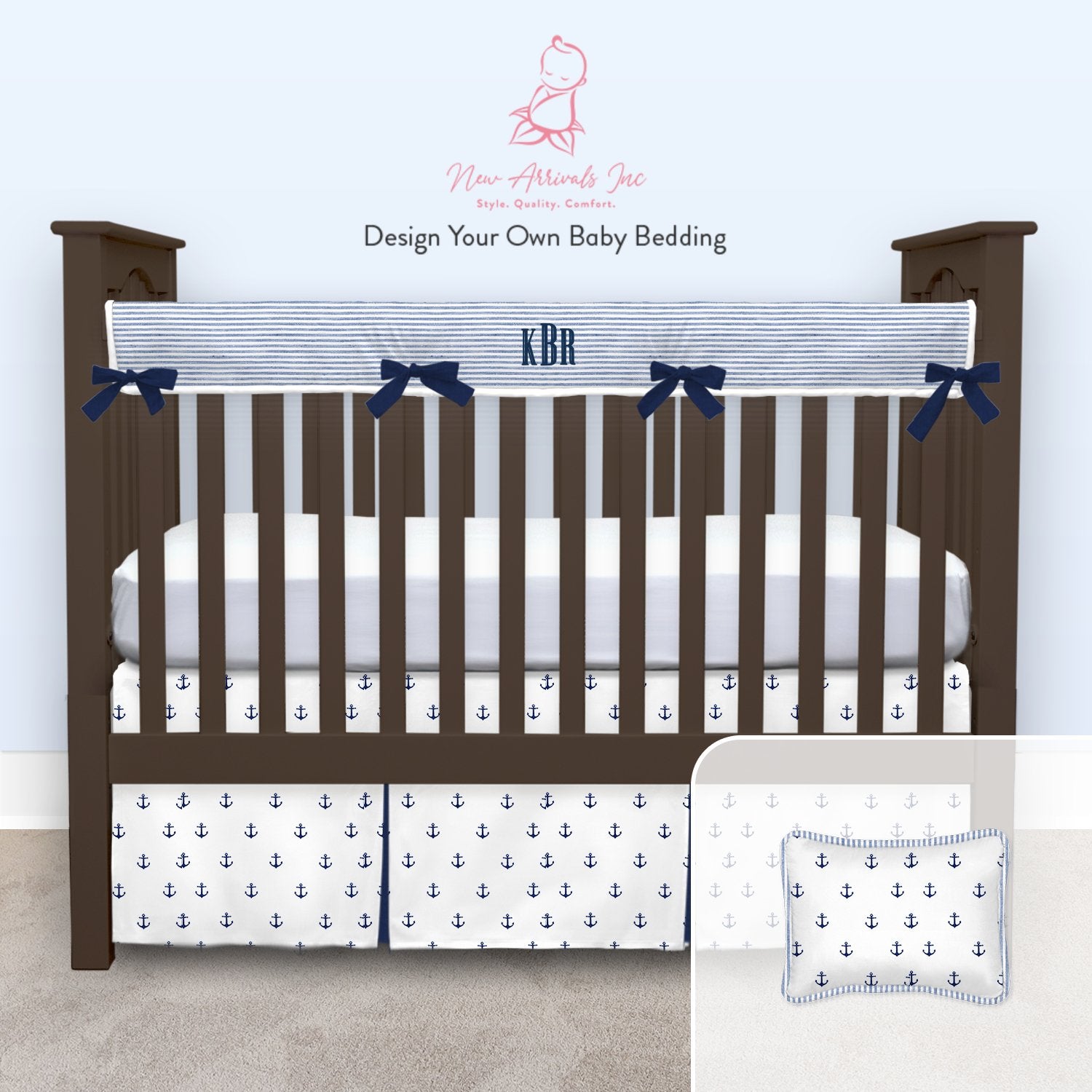 Design Your Own Baby Bedding - Crib Bedding - Customer's Product with price 248.00 ID auBt_2C4spsnldUT0TaSTkca - New Arrivals Inc