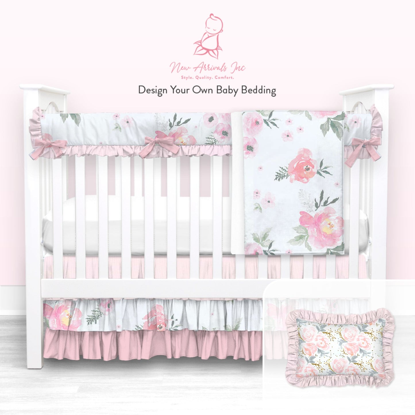 Design Your Own Baby Bedding - Customer's Product with price 417.00 ID 84-Z7i3nF8oZ9WkE5JzlhdZB - New Arrivals Inc