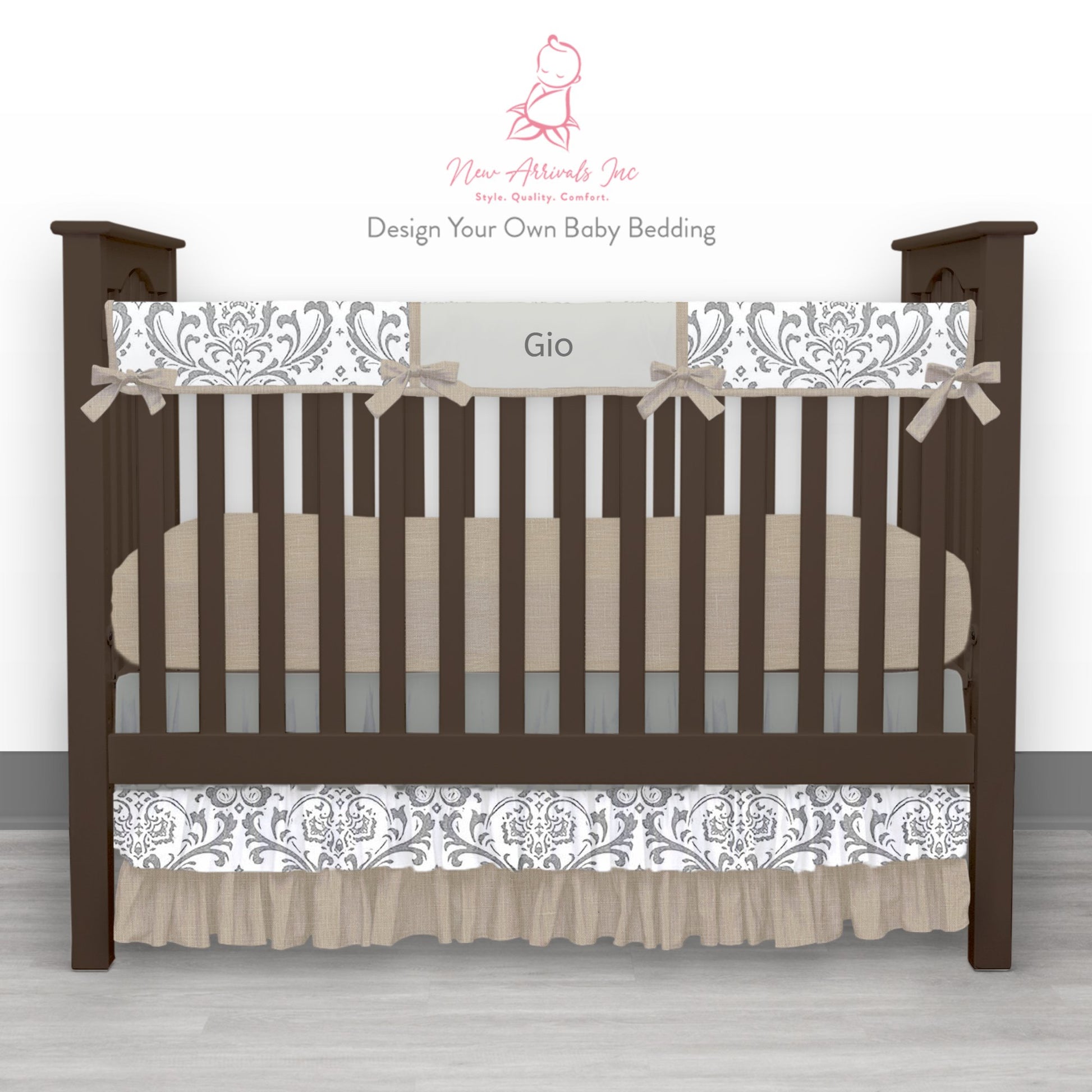 Design Your Own Baby Crib Bedding - Customer's Product with price 288.00 ID qDV4_pegh9U26BUGx9onH2fF - New Arrivals Inc