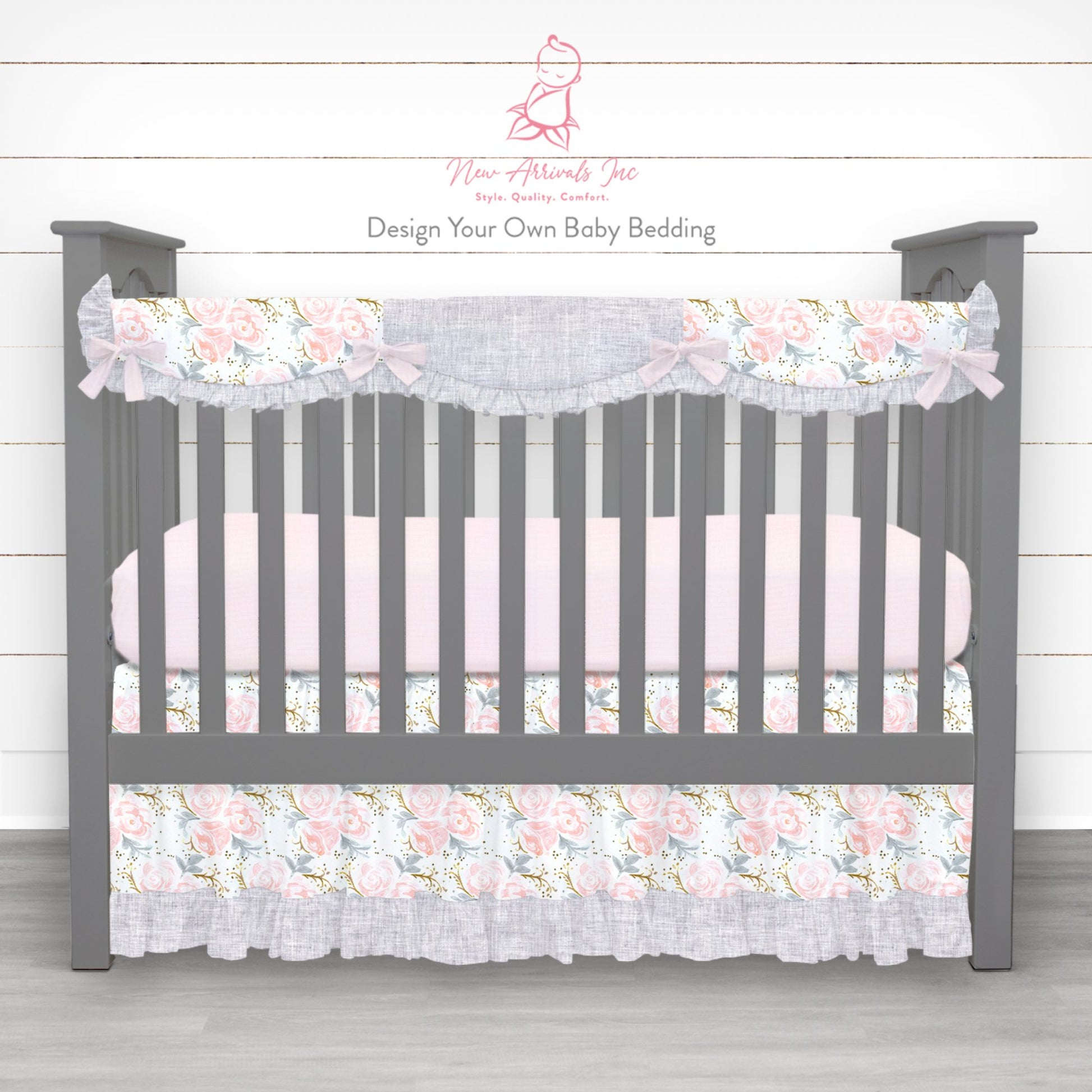 Design Your Own Baby Crib Bedding - Customer's Product with price 296.00 ID iP-nmAmsRK-4k9o_0F_zmVfj - New Arrivals Inc