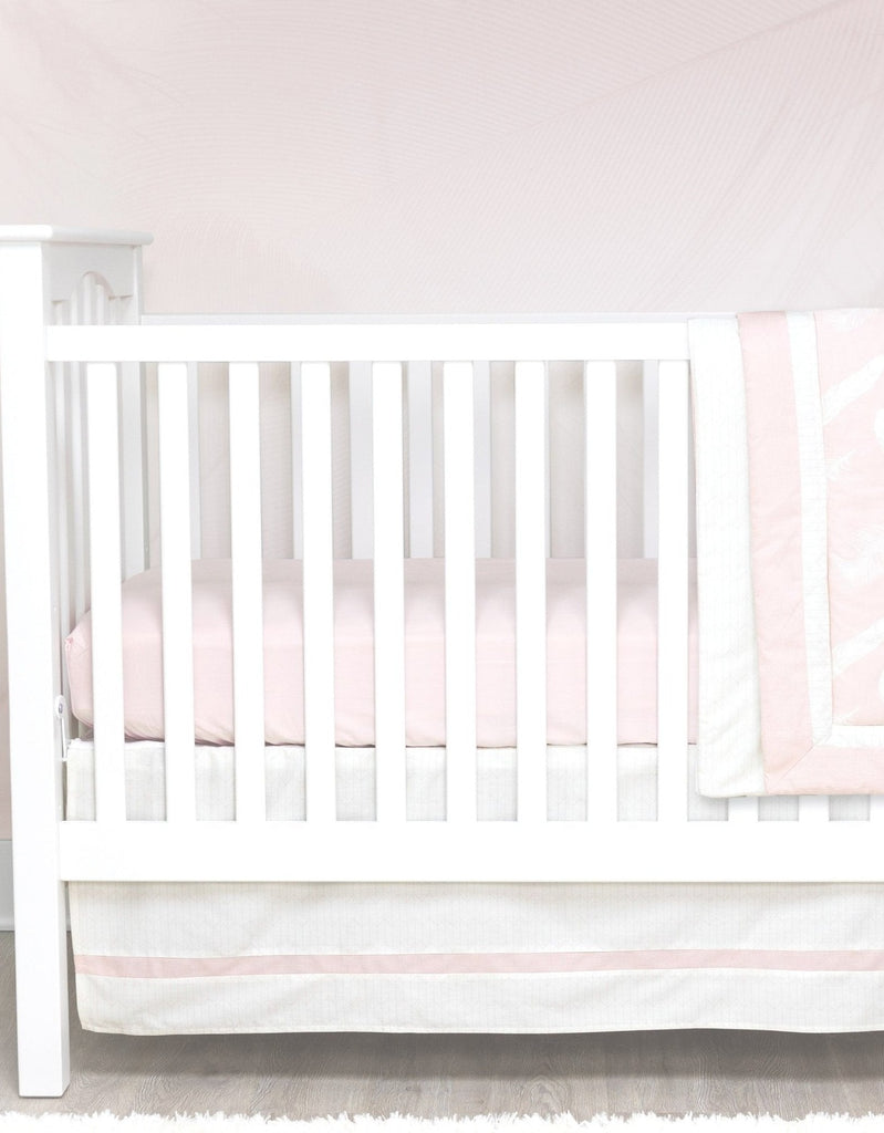 Feather Pink 3-Piece Crib Bedding Set