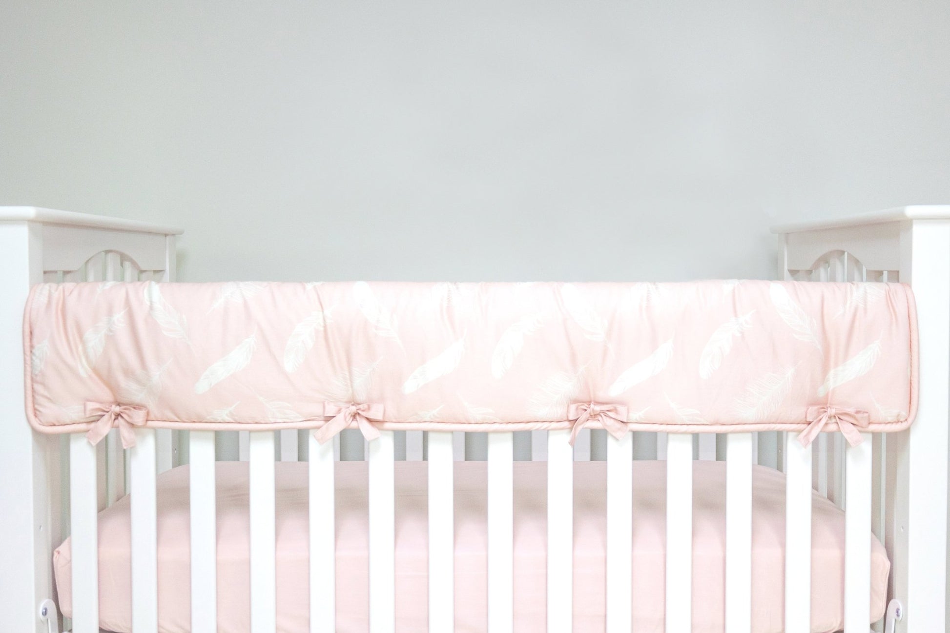 Feather Pink Crib Rail Guard Cover - New Arrivals Inc