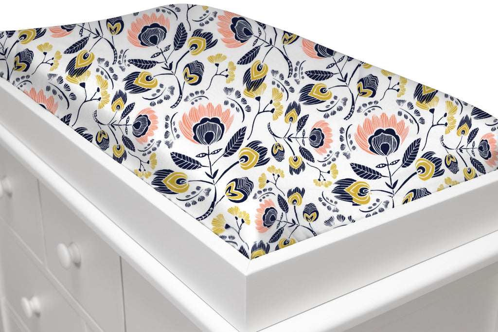 Flora's Oasis Changing Pad Cover