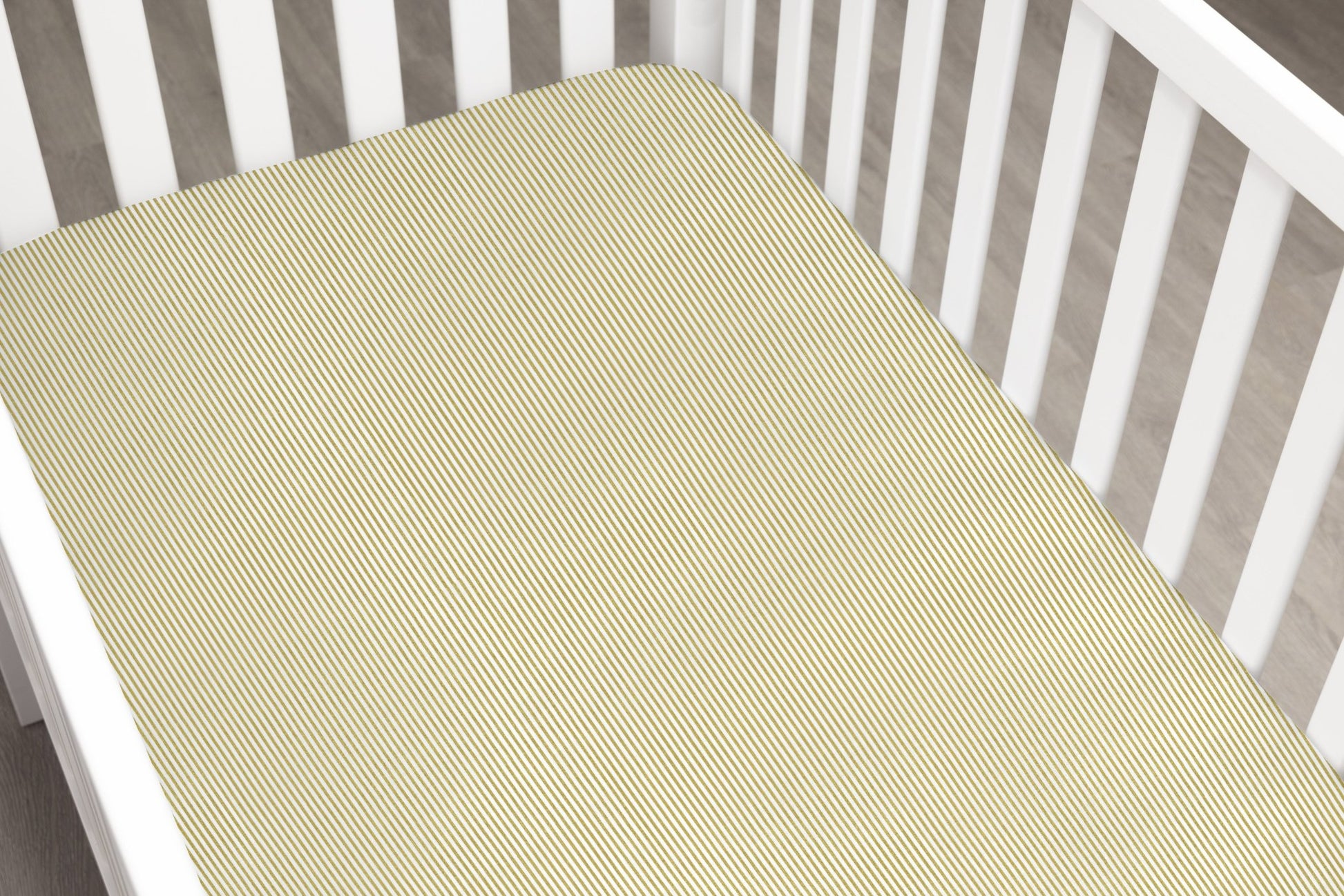 Gold Sparkle Stripe Crib Sheet - New Arrivals Inc