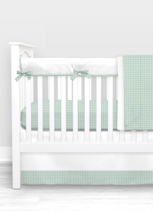 Green Gingham Crib Bedding - New Arrivals Inc
