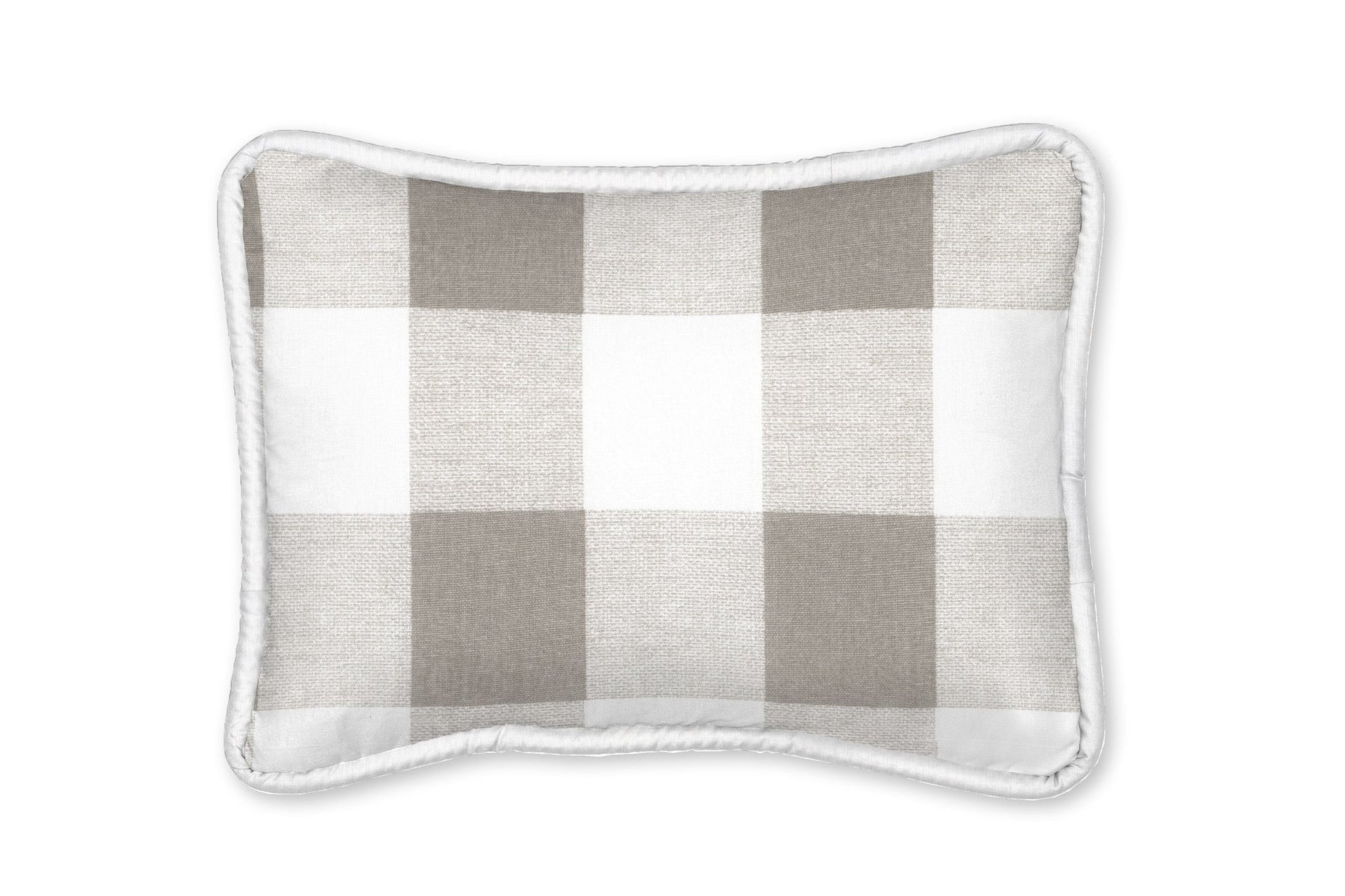 Khaki Buffalo Plaid Decorative Pillow - New Arrivals Inc