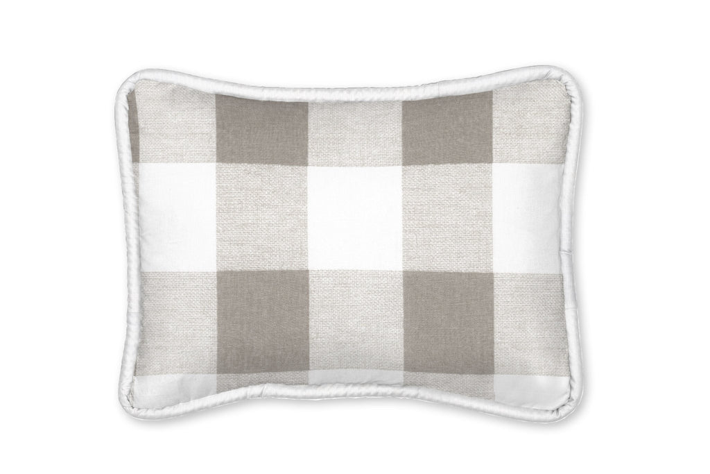 Khaki Buffalo Plaid Decorative Pillow