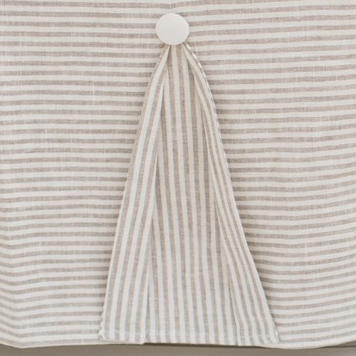Kingston Ecru Stripe Linen Crib Skirt - New Arrivals Inc