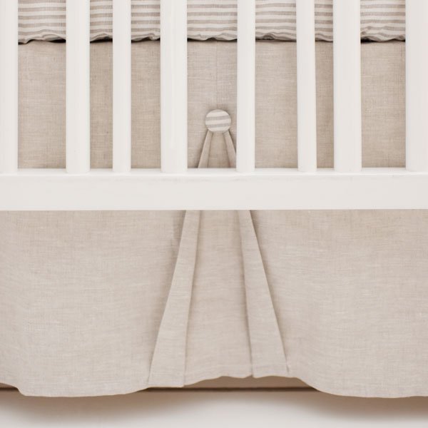 Kirkwood Oatmeal Linen Crib Bedding - 2 Piece Set - New Arrivals Inc