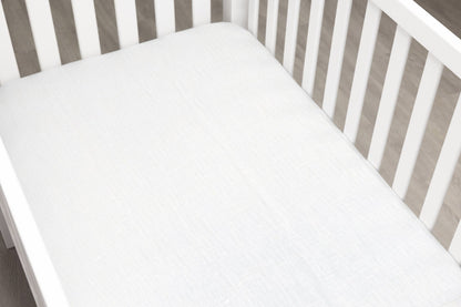 Natural Linen Crib Bedding - 2 Piece Set - New Arrivals Inc