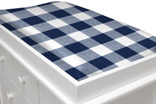 Navy Buffalo Check Changing Pad Cover - New Arrivals Inc