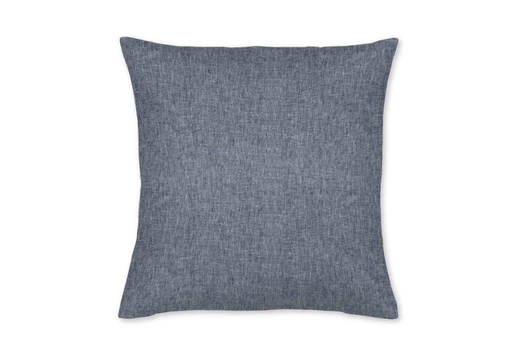 Newport Denim Blue Stripe Linen Throw Pillow
