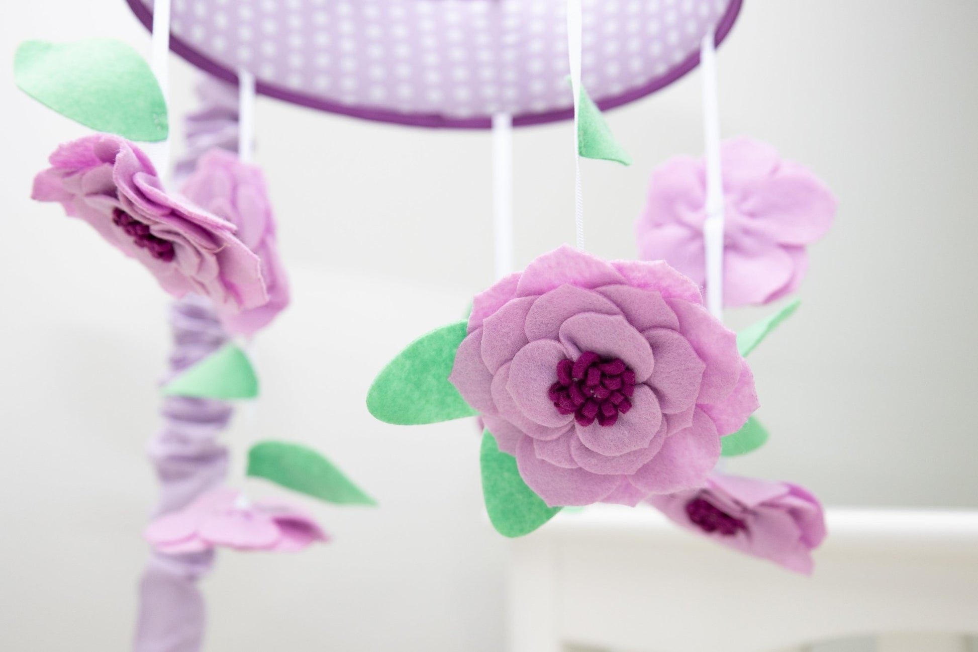 Painted Floral Lilac Crib Mobile - New Arrivals Inc