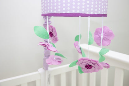 Painted Floral Lilac Crib Mobile - New Arrivals Inc