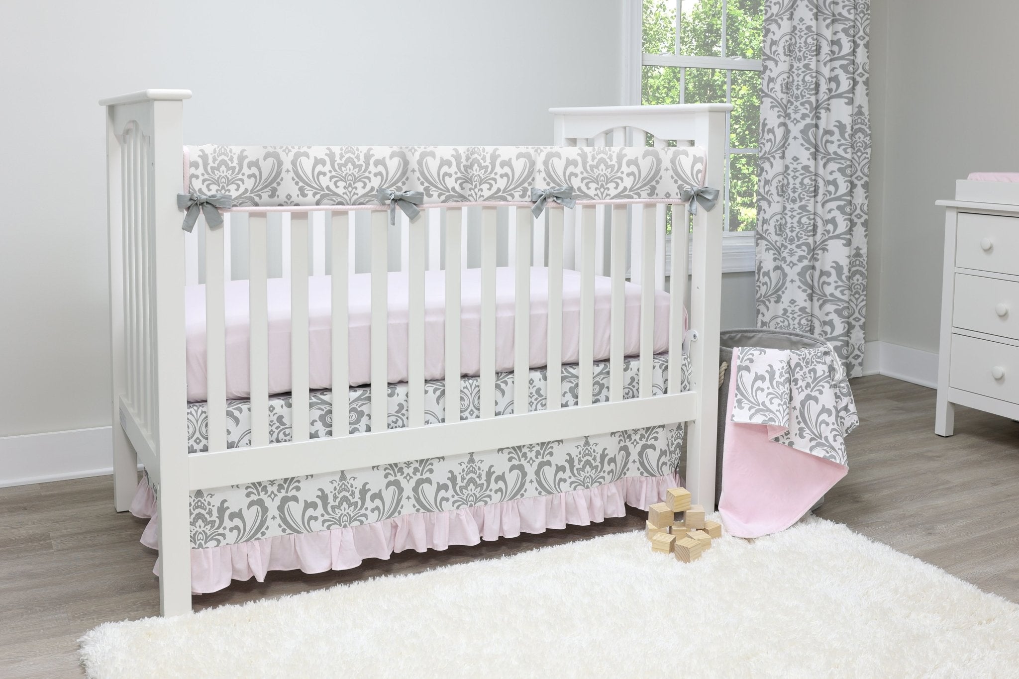 Damask crib bedding sets discount