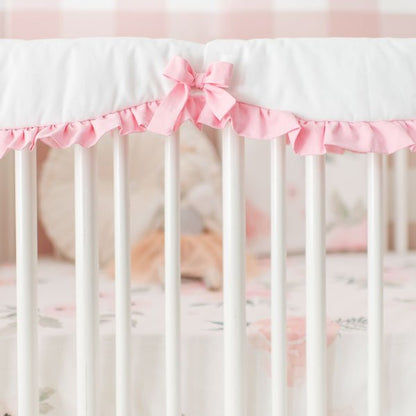 Pink and White Crib Bedding - 4 Piece Set - New Arrivals Inc