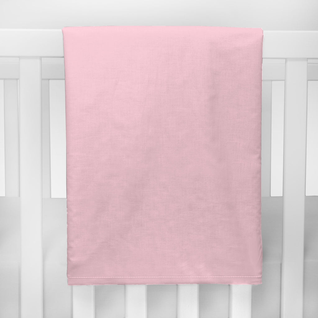 Pink and White Crib Blanket