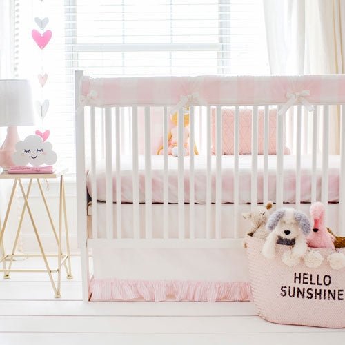Pink Buffalo Plaid Crib Bedding - New Arrivals Inc