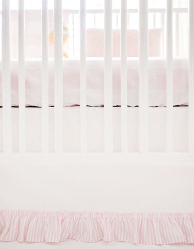 Pink plaid shop crib skirt