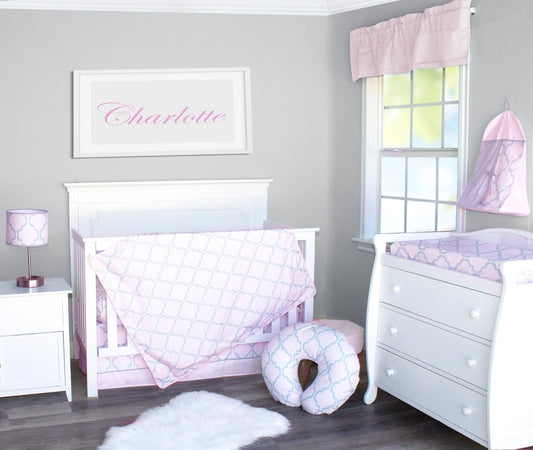 Pink Medallion 13 Piece Crib Bedding Set - New Arrivals Inc