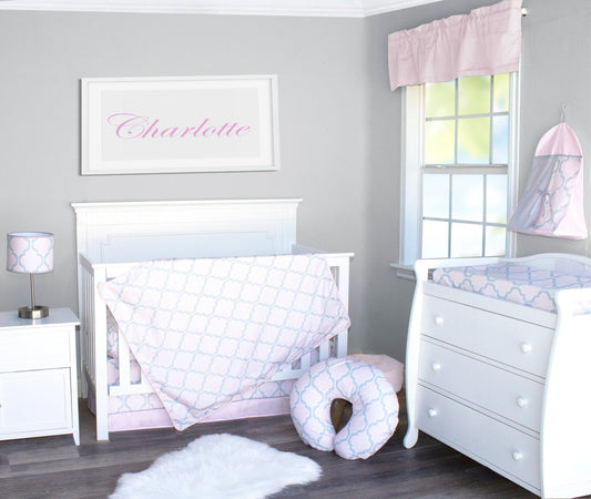 Pink Medallion 3 Piece Crib Bedding Set - New Arrivals Inc