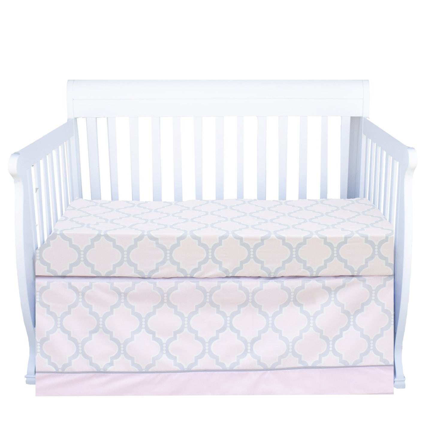 Pink Medallion 6 Piece Crib Bedding Set - New Arrivals Inc