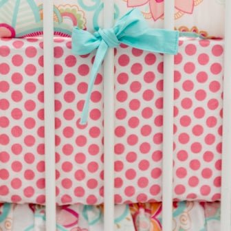 Pink Polka Dot Crib Sheet - New Arrivals Inc