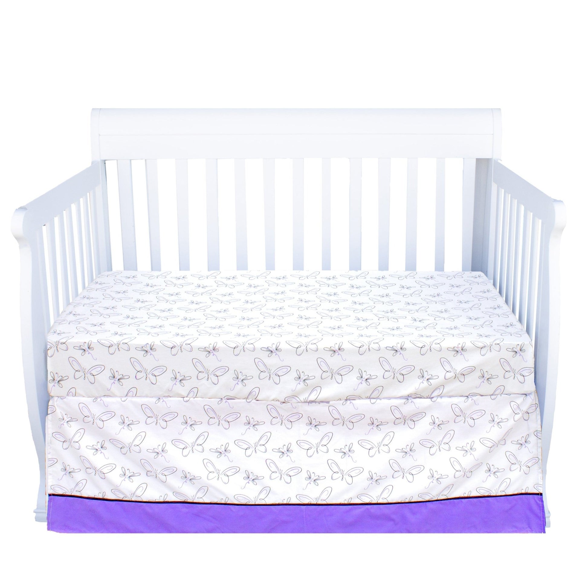 Purple Butterfly 13 Piece Crib Bedding Set - New Arrivals Inc