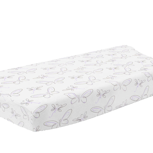 Purple Butterfly Changing Pad Cover - New Arrivals Inc