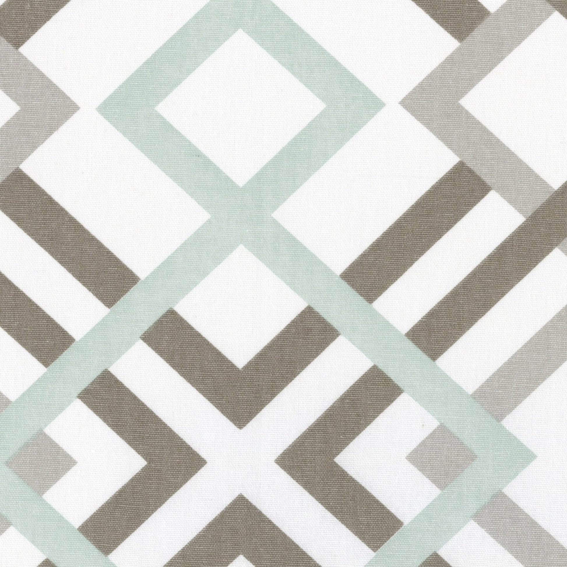 Robins Egg and Taupe Geometric - New Arrivals Inc