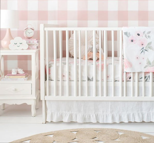 Rose Bouquet Floral Crib Bedding - 2 Piece Set - New Arrivals Inc