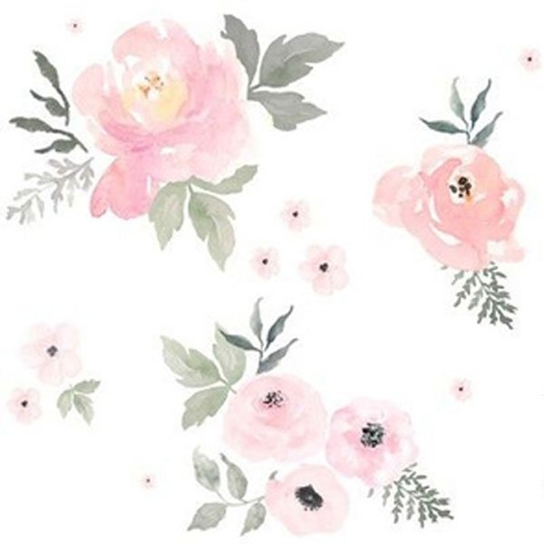 Rose Bouquet Floral Crib Bedding Swatches - New Arrivals Inc
