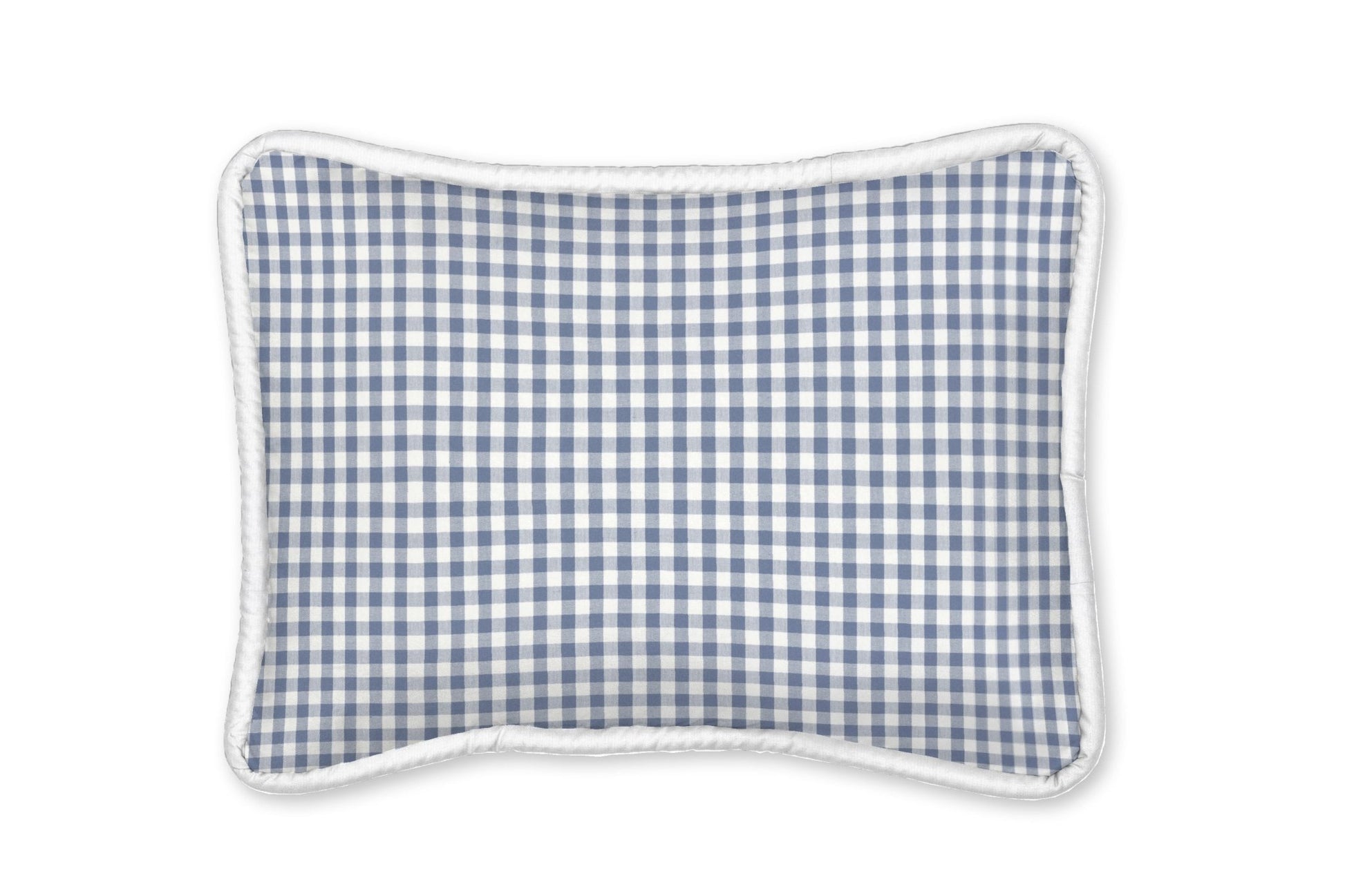 Slate Blue Gingham Decorative Pillow - New Arrivals Inc