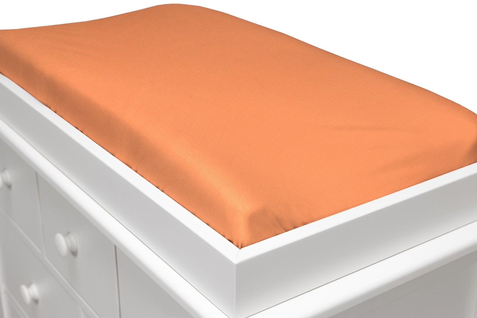 Solid Apricot Crepe Changing Pad Cover - New Arrivals Inc